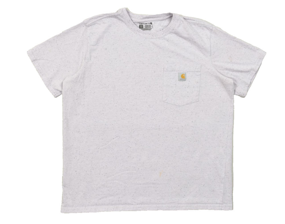 Carhartt Men's Tee XL Loose Fit Pocket Short Sleeve Gray Speckle Work T-Shirt